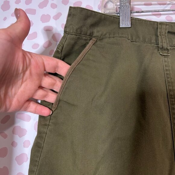 Cato Woman Maxi Skirt Long Modest Cotton Sz 18W Army Green Boho Cottage Academia - Picture 4 of 10